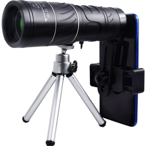40x60 high magnification monoculars compact zoom waterproof Bak4 professional HD ED optical glass with tripod phone holder