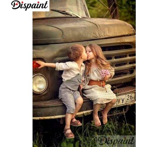 Dispaint Full Square/Round Drill 5D DIY Diamond Painting "Character child" 3D Embroidery Cross Stitch Home Decor Gift A18427