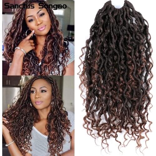 Goddess Faux Locs Crochet Hair - Pre Looped Goddess River Locs Crochet Hair For Black Women Synthetic Braiding Hair Extensions