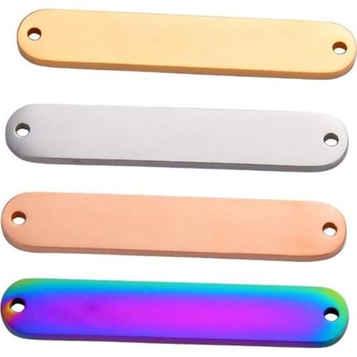 Dropship 20 pcs 2 Sides Mirror Polished Military Army ID Stainless Steel Name Blank Dog Tags Pendant Jewelry DIY Tag Findings