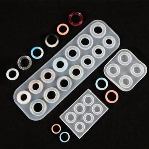 Silicone Rings Mold Collection Handmade DIY Making Ring Jewelry Silicone Mold Crystal Epoxy Mould Epoxy Resin For Jewelry DIY
