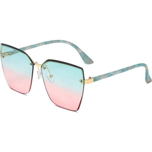 New Rimless Sunglasses Women Square Gradient Shades Men Sun Glasses UV400 Driving Sunglasses Frameless Eyewear