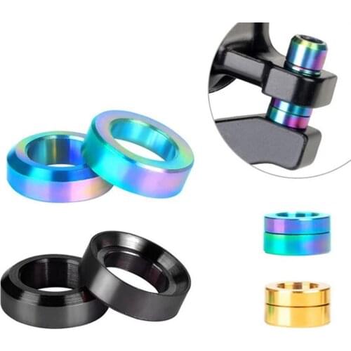 4Pcs/set Mountain BMX Bike Bicycle Titanium Concave And Convex Washer Spacer For Disc Brake Caliper Group Mounting Bolts