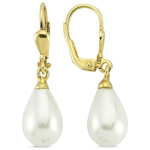 Gold Pearl Earrings TTGKPAIN101-Certified 14K Gold-A perfect gift for your Loved Ones-Ephesus Gold & Diamond