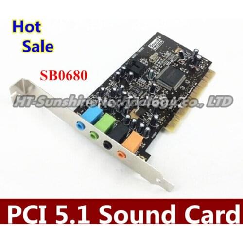 2PCS/LOT SOUND BLASTER 5.1 SB0680 PCI sound card For CREATIVE Free shipping
