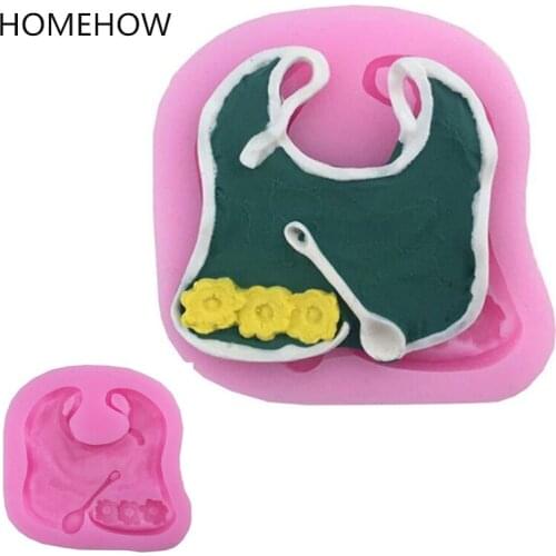 1PC/Lot Baby Kid Series Bib Shape Cake Silicone Mould Kids Birthday Party Cookie Chocolate Decorative Mold Fondant Mould