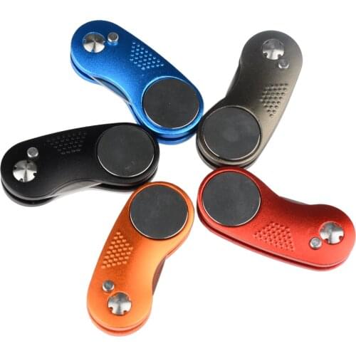 1Pcs Metal Foldable Golf Divot Fork Tool With Marker Magnetic Portable Golf pitchfork With Button Golf Divot Repair Tool