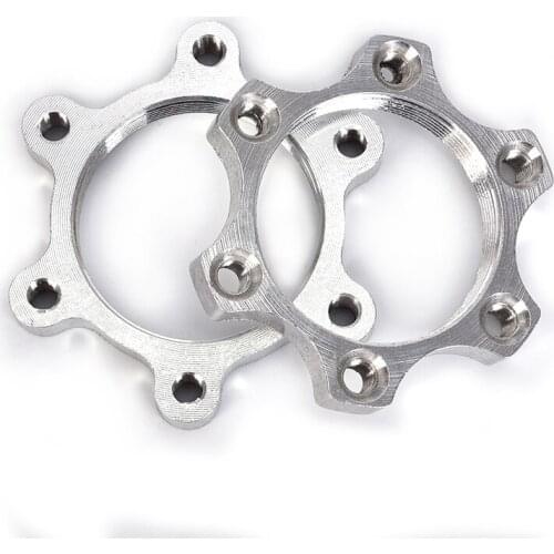 1pcs Brake Rotors Bike Bicycle Freewheel Threaded Hubs Disk Disc Brake Rotor 6Bolt Flange Adapter Bicycle Parts