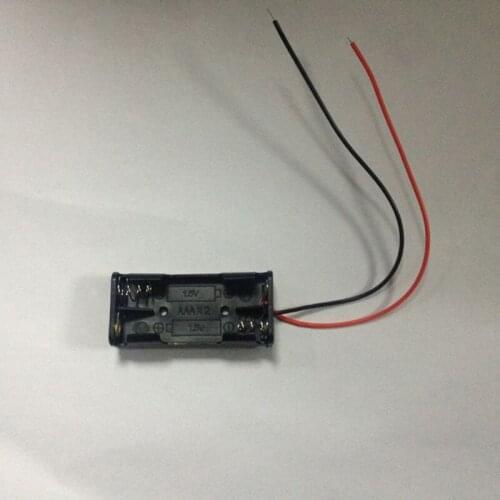 10Pcs/lot Black Plastic 2 x 1.5V AAA Battery Cell Case Holder