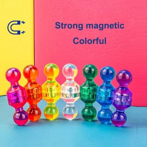 10PCS Magnetic Buckle Transparent Color Strong Suction Thumbtack Size Round Magnet Office Whiteboard Refrigerator Sticker