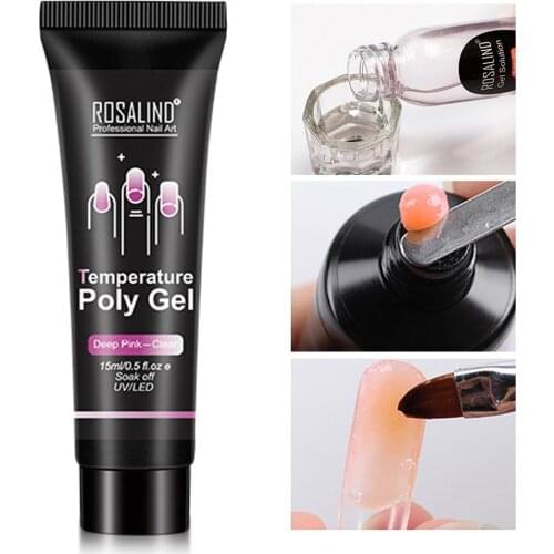 15ML 6PCS Nail Extension Gel Set Change With Temperature Transparent Crystal Nail UV Nail Polish Gel Set Finger Nail Art