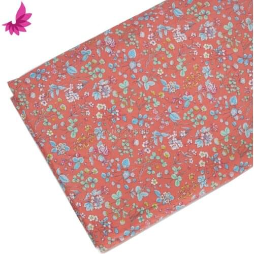 160CM Width Floral Cotton Fabric Printed White Twill Weave Patchwork Fabric For tecidos baby dress