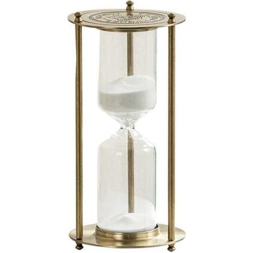 1917 European Retro Hourglass 30 Min Metal Sand Watch Vintage Wedding Sandglass Home Office Decoration