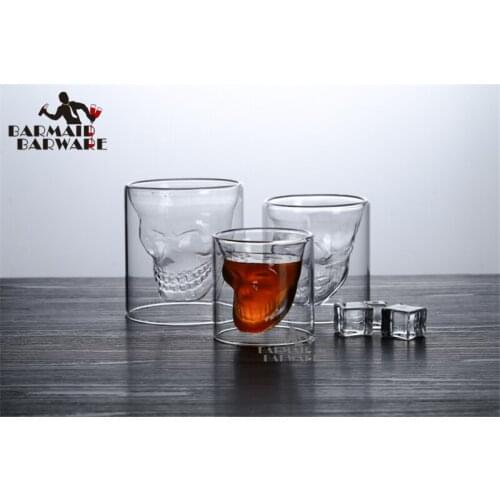 6pcs 150ml Skull Head Vodka Shot Glass Drinking Ware for Home Office Bar Sets