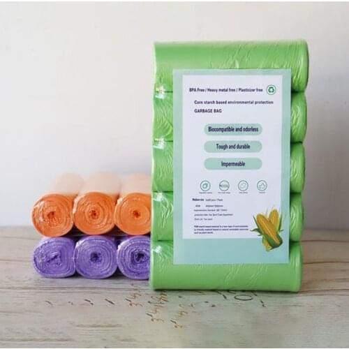 Biodegradable Trash Bags Extra Thick Strong Tear Leak Resistant Disposable Recycling Garbage Bag for Kitchen Bathroom