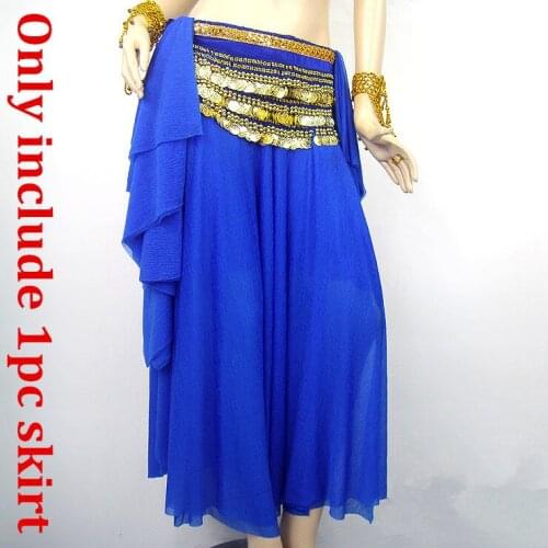 Shining Satin Long Spanish Skirt Swing dancing costume Belly Dance Costume skirt 10 colors available VL-314