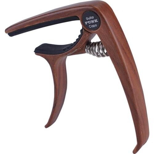 Quick Trigger Change Capo Clamp Rosewood Color with Pin Puller for Acoustic Classical Guitars