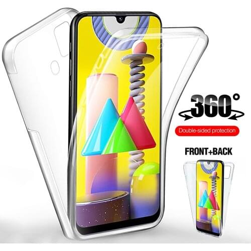 For Samsung Galaxy M30S Full Body 360 Double Silicone Cases for Samsung Galaxy M21 M31 galaxy a12 a 02s Back Cover
