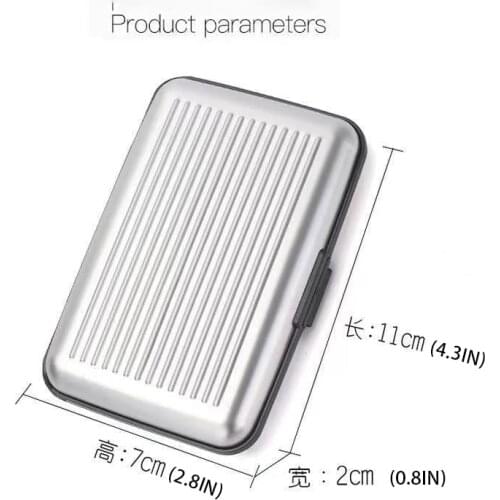 Stainless Steel Bank Credit Car Luggage Card Dorgan Holder For Men Anti Protect Cardholder Women Rfid Wallet Metal Case KB004