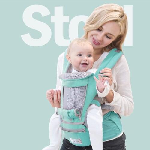 Baby Carrier with Hip Seat Detachable Design Adjustable Strap Side Pockets Baby Safety Carriers Waist Stool