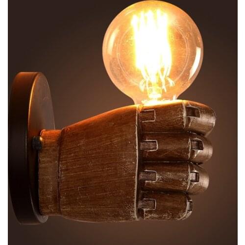 Door decoration retro creative personality industrial wall lamp restaurant bar cafe fist resin bedroom wall lamp