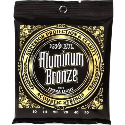 Ernie Ball 2570 Aluminum Bronze Extra Light Acoustic Guitar Strings 010-050