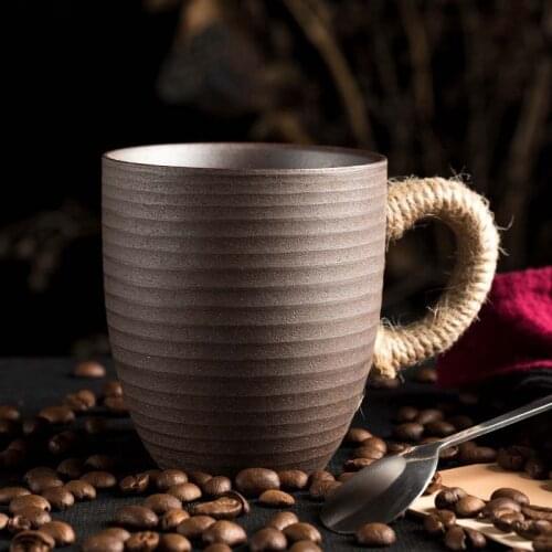 China Ceramic Tea Cup White Pottery Cups With Handle Drinkware Wine Mugs Breakfast Coffee Mug Teacup For Gift Wholesale