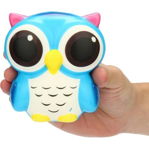 Cute Owl Shaped Squishy Toy Slow Rising Cream Scented Stress Relief Toy Cartoon Animal Squeeze Toy Decompression Vent Balls