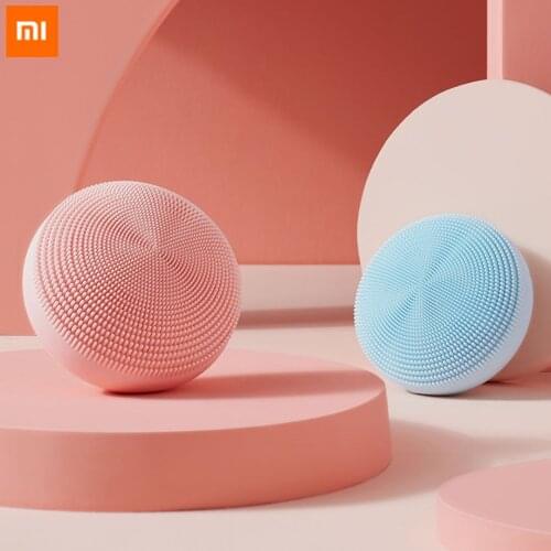 Original Xiaomi Electric Face Cleansing Brush Ultrasonic Skin Scrubber Silicone Sonic Vibrator Cleaner facial cleaning Device