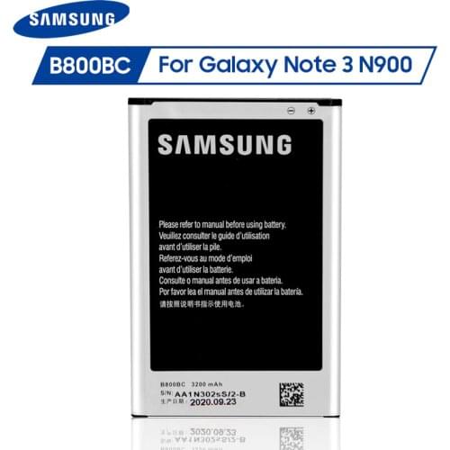 Original Samsung Battery B800BC B800BE For Samsung GALAXY NOTE 3 N9006 N9005 N900 N9009 N9008 N9002 Note3 with NFC 3200mAh