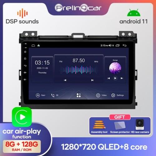 Prelingcar For Toyota LAND CRUISER Prado 120 03-09 android 10.0 Car GPS Radio Multimedia no 2 din android Video Player Navigatio