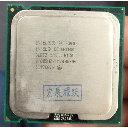 Intel Celeron Processor E3400 Dual-Core CPU LGA 775 100% working properly Desktop Processor