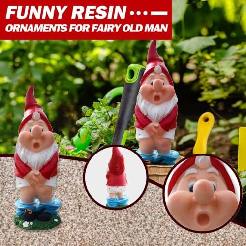 Realistic Practical Resin Crafts Display Mold Simulation Funny Gnome Miniature Dwarf Figurine Statue Gardening Decor for Gard