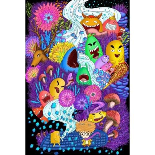 Happy family The wooden puzzle 1000 pieces ersion jigsaw puzzle white card adult childrens educational toys