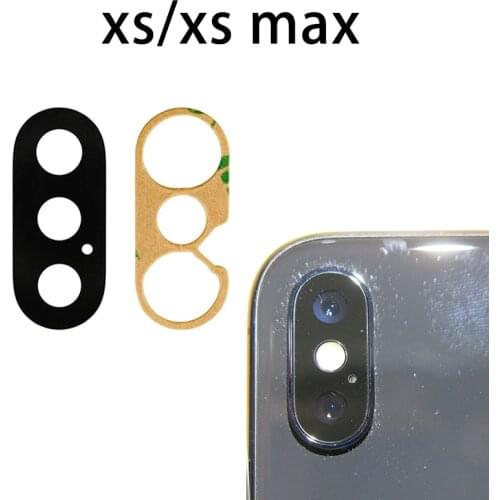 10/set Back Camera Glass Lens for iPhone 7 8 Plus X XS Max XR 11 12 Pro Rear Cam Cover Ring 3M Sticker Adhesive Replacement Part