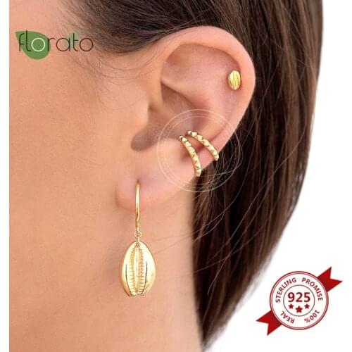 925 Sterling Silver Punk Rock Geometric Ear Cuff for Women Vintage Unisex Cuff Clip Earrings Without Piercing Jewelry