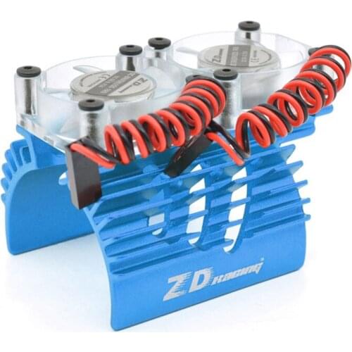ZD Double Fan Motor Cooling Radiator 40-42Mm For 1/8 Traxxas X-Maxx Summit E-Revo ARRMA 1/7 Racing EX-07 EX07 RC Car