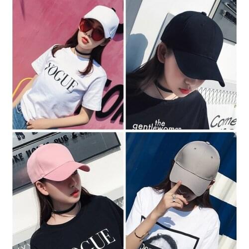 Womens Baseball Cap Pure Cotton Womens Cap Mens And Womens Hats Girls Ponytail Baseball Caps Simple Sunshade Fashion Hat