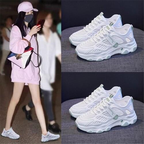 Women Sneakers 2021 Lace-Up Womens Vulcanize Shoes Platform Sports Ladies Sneakers Breathable Plus Women Shoes