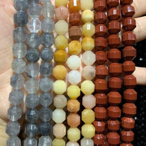 10mm Natural Quartz Red Jasper Aventurine Stone Beads 15'' Lantern DIY Loose Beads For Jewelry Making Beads Bracelet Necklace