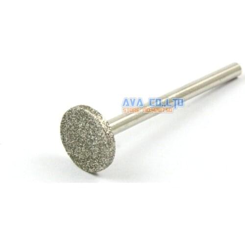 20 Pieces 12x1.7mm T Head Diamond Coated Bur Burr Bit for Carving Grinding 3mm Shank