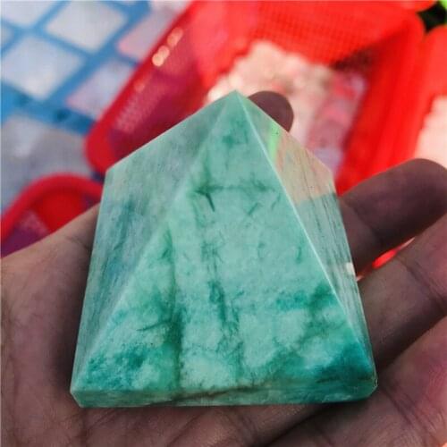 50mm Natural tianhe stone crystal pyramid polishing treatment pyramid reiki mineral quartz crystal