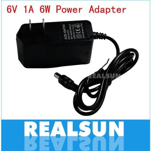 50pcs/lot 6W Power Supply Wall Charger Adapter AC 100-240V to DC 6V 1A Converter EU/US/ Plug High Quality Free fedex