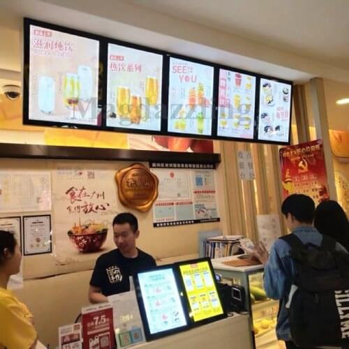 5PCS X A2 Slimline Magnetic Aluminum Frame LED Illuminated Menu Boards Sign Light Box for Take Away Restaurant Store