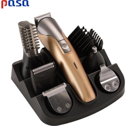 Rechargeable Hair Clipper Barber Electric Hair Trimmer Razor Shaver Beard Men Shaving Machine Cutting Nose Trimmer 6 in 1