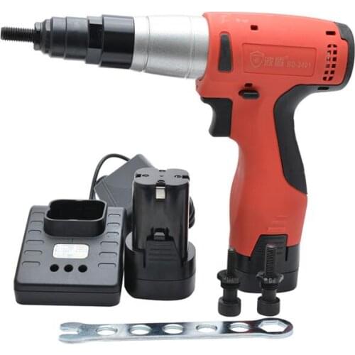 Rechargeable Riveted Nut Gun M6/M8/M10 14.4V Industrial-Grade Electric Pull Gun Easy Riveting Tool BD-3401