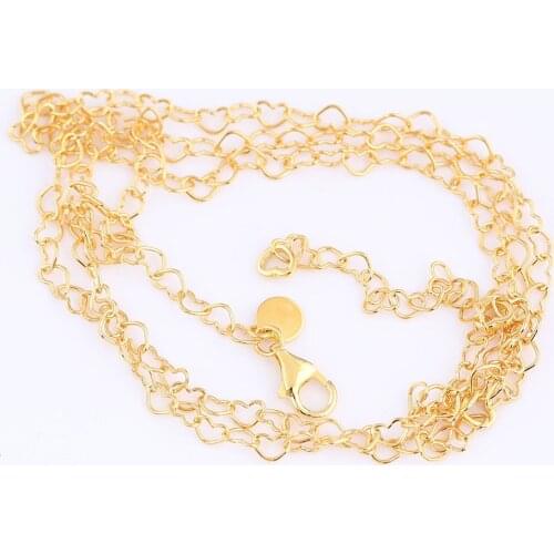 Authentic S925 Sterling Silver Rose & Shine Joined Hearts Necklace Chain For Women Wedding Party Gift fit Lady Fine Jewelry