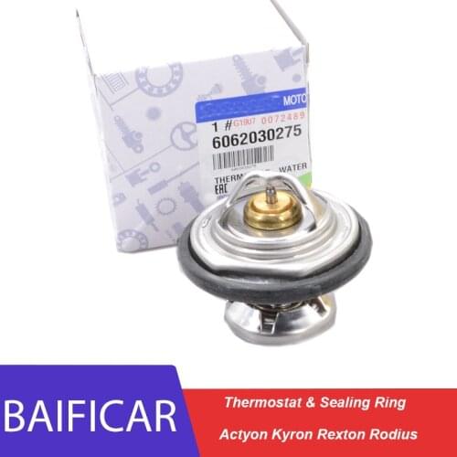Baificar Brand New Genuine Thermostat & Sealing Ring 6062030275 For Ssangyong Actyon Kyron Rexton Rodius 2.0T 2.7T