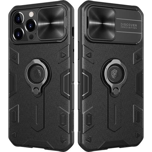 For iPhone 13 Pro Max Case NILLKIN CamShield Armor Case with Slide Camera Cover For iPhone 13 /13 Pro with Ring Kickstand