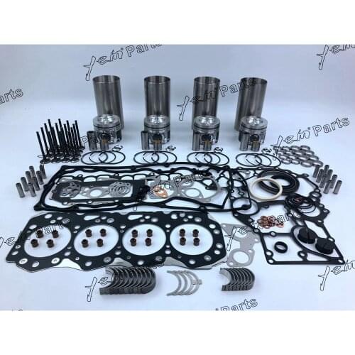 For Isuzu engine ISUZU 4JJ1 Liner kit piston + piston ring +cylinder liner + gasket set + valve set